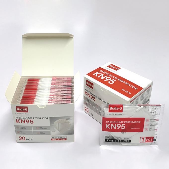 Weiße Respirator-Gesichtsmaske Anti-PM2.5 der Entstörungs-KN95 FDA-gebilligt