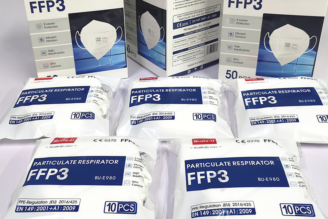 Entstörungshalbmaske des Partikel-FFP3, Breathable FFP3 Partikelrespirator, ausgezeichneter verpackender Entwurf