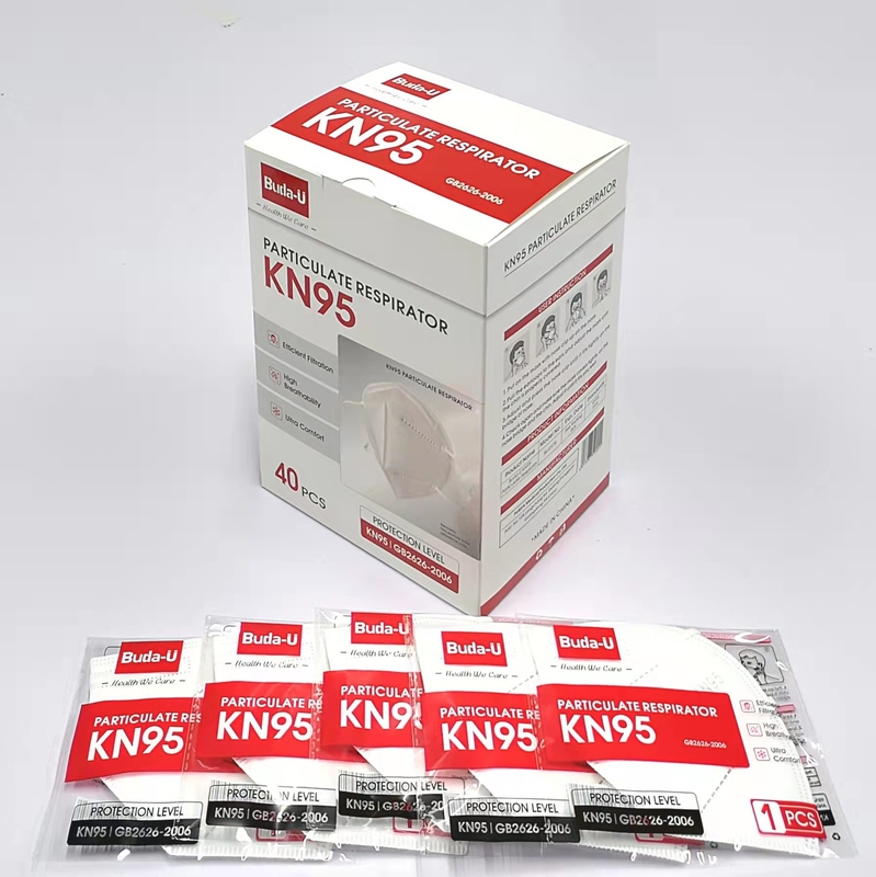 Faltende Gesichtsmaske-Respirator Meltblown-Gewebe-hohe Filtrations-Leistungsfähigkeit Earloop KN95