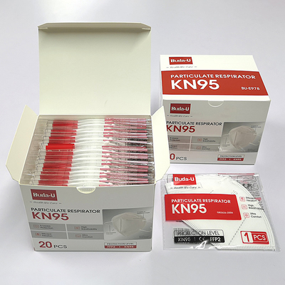 Weißes faltendes halbes Gesichtsmasken des Respirators KN95 Anti-einzelnes Paket PM2.5