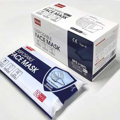 Der Wegwerf3 medizinischer blauer BFE 98% FDA ASTM F2100 Standard Buda-U Schicht-Masken-