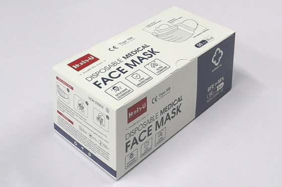 Chirurgische Wegwerfgesichtsmaske ASTM, 3 Niveau 3 der Falten-Wegwerfmasken-ASTM