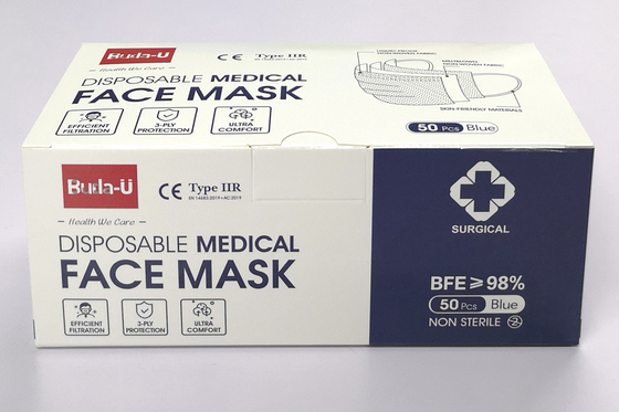 Wegwerf3 Schicht-Maske Buda-U, Krankenhaus-chirurgische betrieblichgesichtsmaske, Art IIR