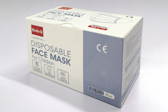 Blaues Wegwerf-Earloop Gesichtsmaske für Kinder, Kinderschützende Gesichtsmaske-, 3Ply Gesichtsmaske für Kinder, CER und FDA
