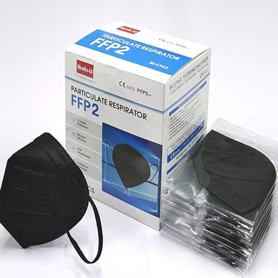 Gesichtsmaske CER 0370 des schwarzer Wegwerfpartikelrespirator-Antistaub-FFP2 mit Earloops