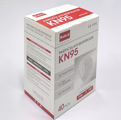 Weiße zugelassene Summe 5 Schichten KN95-Partikelrespirator-Masken-für COVID 19