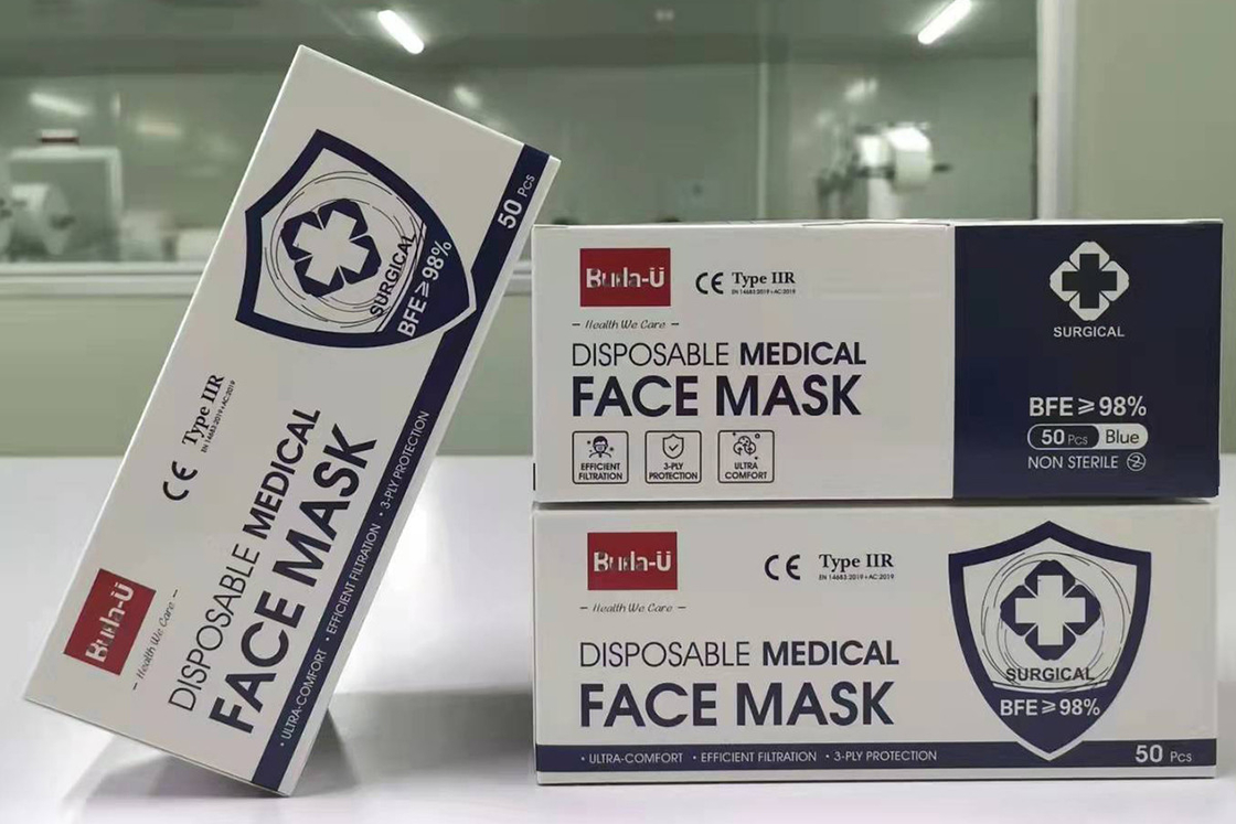 Art IIR 3 Falten-chirurgische Gesichtsmaske mit 98% minimales BFE