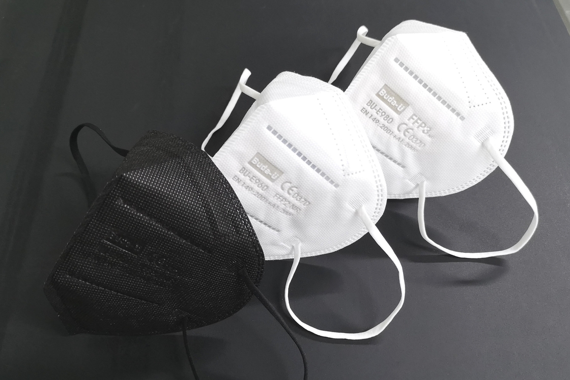 Schwarzes weißes schützendes FFP2 Gesichtsmaske CER 0370, Partikelrespirator FFP2 mit CER, FDA