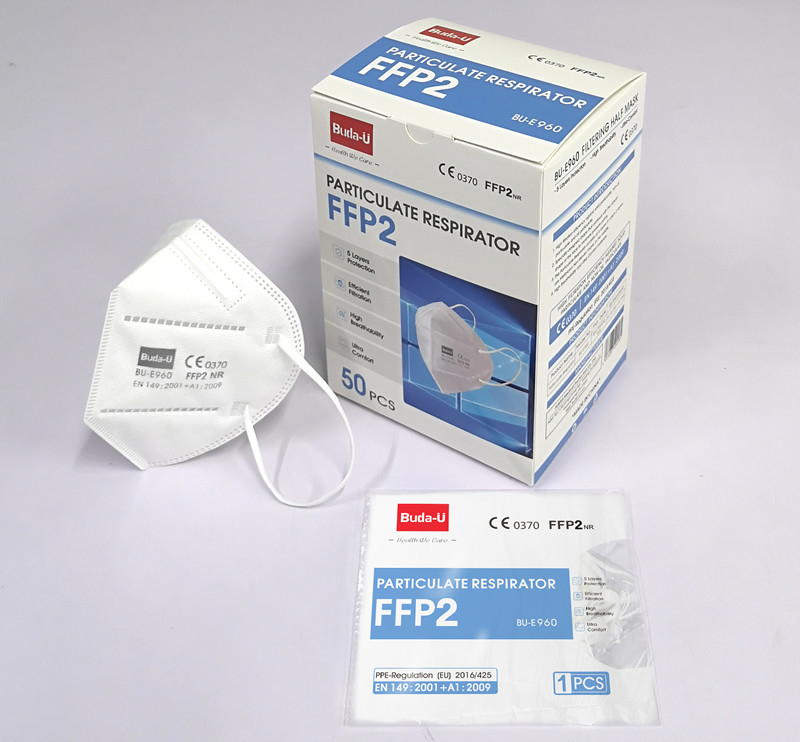 Partikelrespirator 50pcs weißer Wegwerf-FFP2 für Männer und Frauen