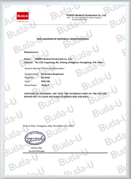 China PURIFA Medical Production Co.,Ltd zertifizierungen